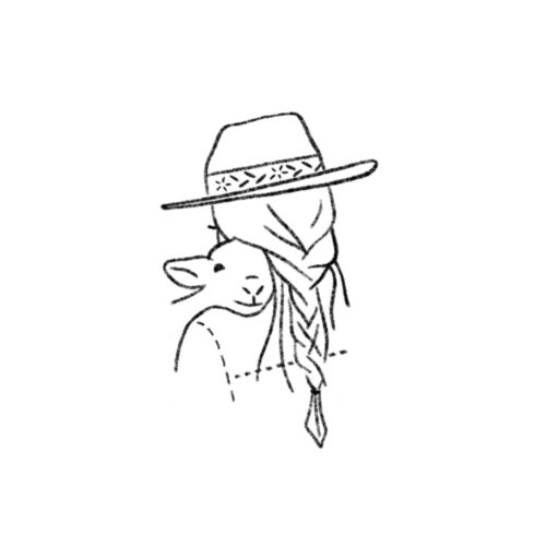 D Farmer Girl de dos agneau
